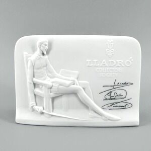Lladro Collectors Society Don Quixote White Bisque Porcelain Plaque B-10JU Spain